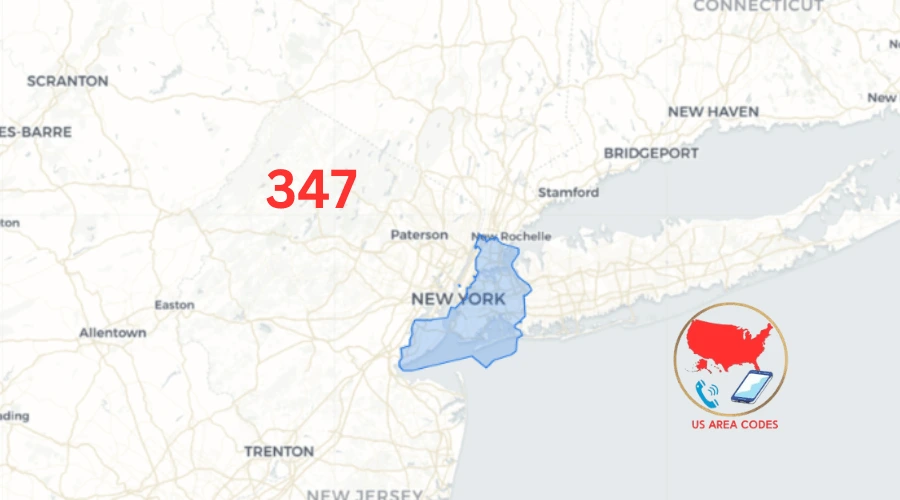 347 Area Code Map