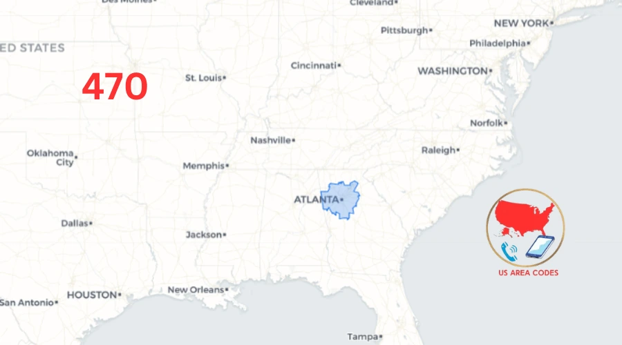 470 Area Code Location