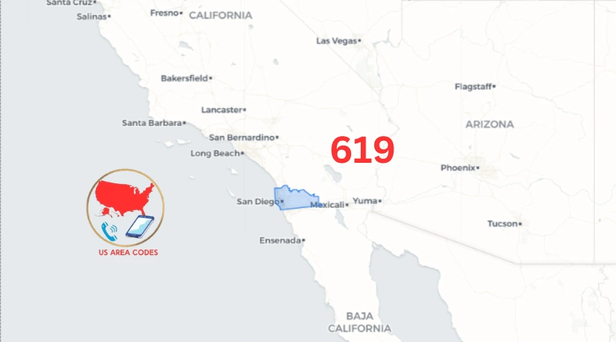 Area Code 619 Map