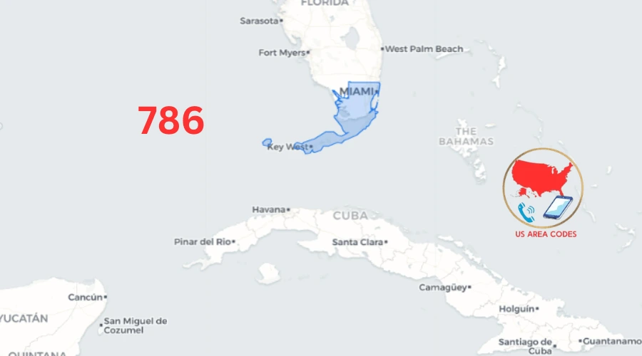 Area Code 786 Map