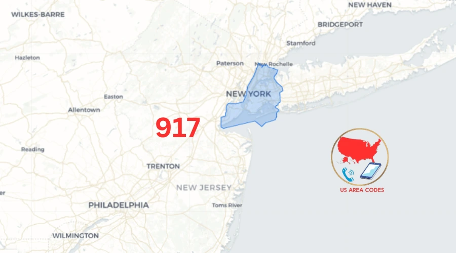 917 Area Code Map