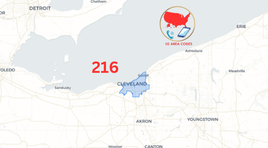 216 Area Code Location Map